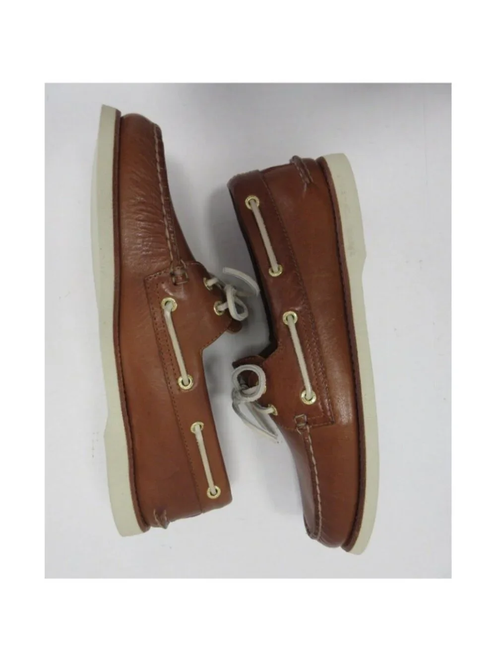 Sperry Top Sider Boat Shoes 11M Gold Cup A/O 2-Eye Leather Slip On NEW